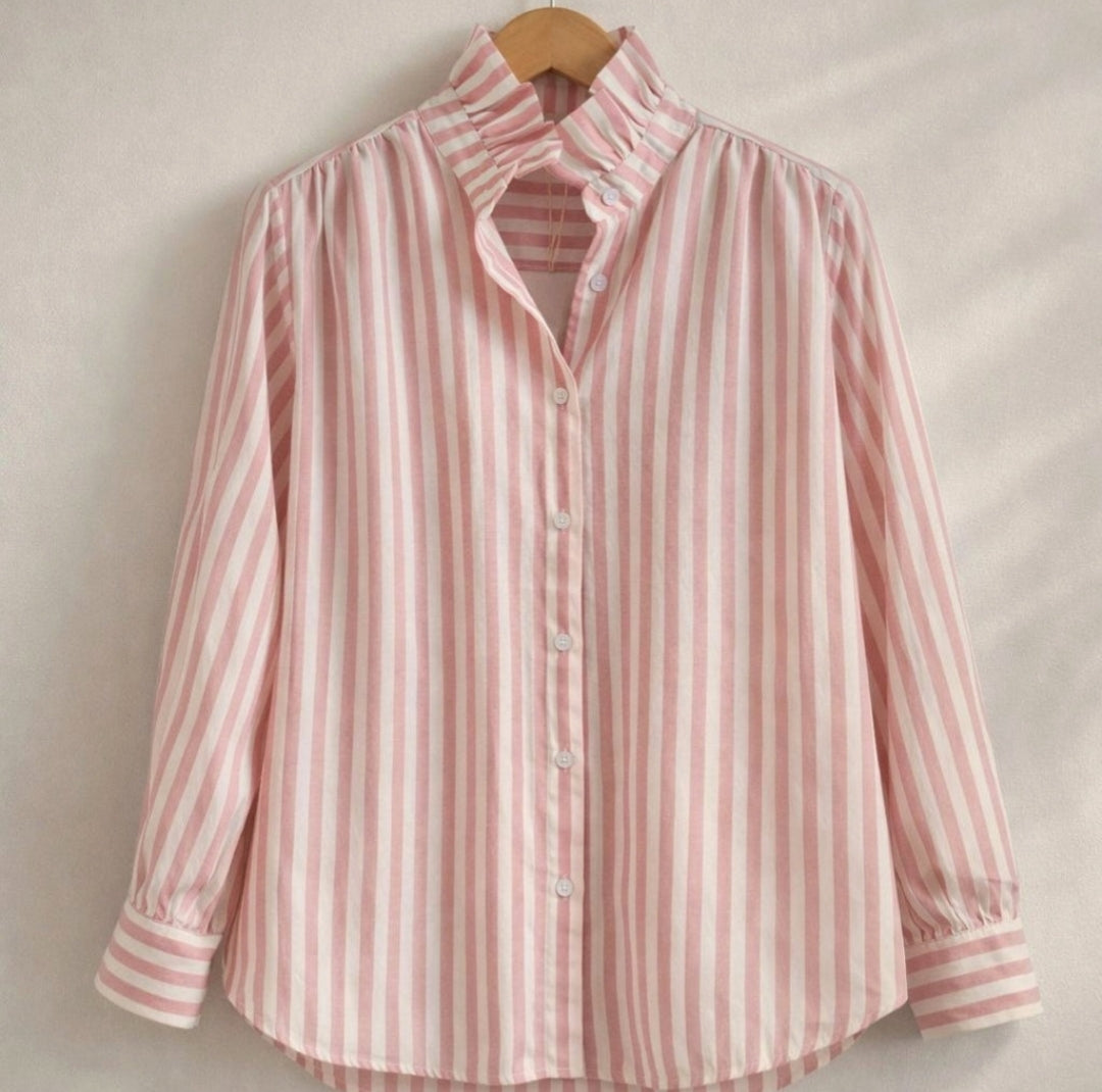 Chemise à col victorien